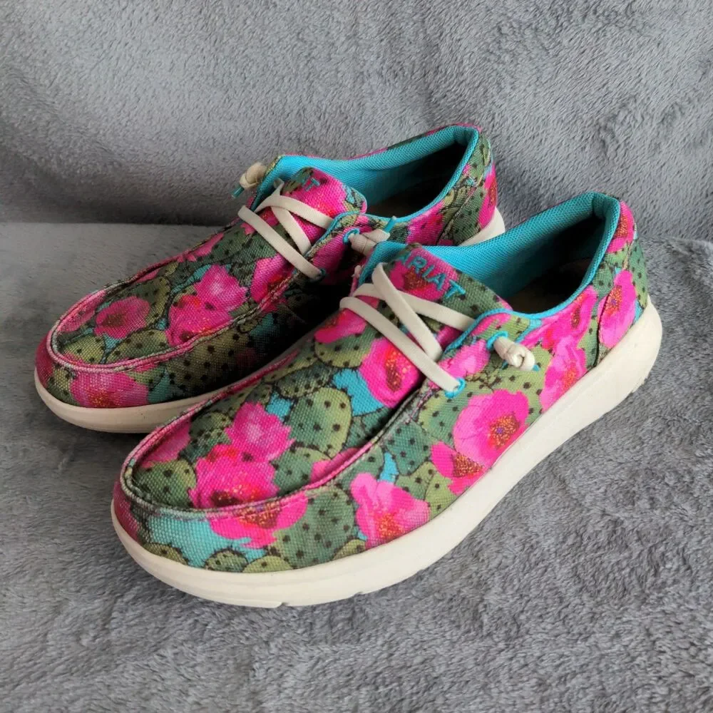 Ariat Hilo Slip On Sneaker Shoes Womens 10B Prickly Pear 10044591 Casual - Picture 2 of 10